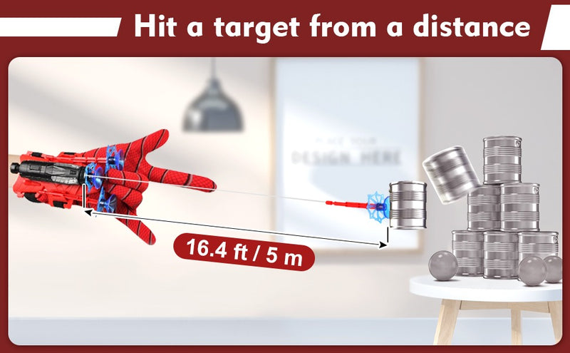 Spider Web Launcher Wrist Toy for Kids – Hero Shooter Set | Safe Sticky Wall Soft Bomb | Perfect for Cosplay & Fun Play