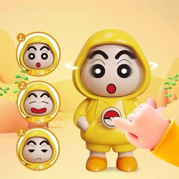 Shinchan Face Changing Keychain with 3 Expressions 3D Cartoon, 2PCS