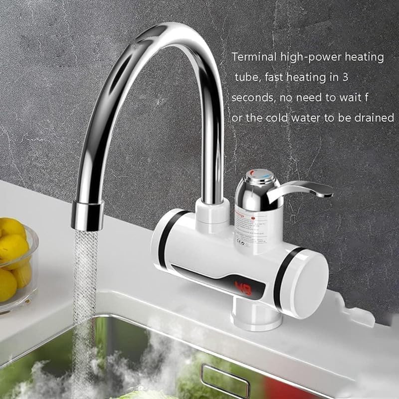 Smart Instant Electric Water Heater Faucet Compact Tankless Hot Water System | Precise Temperature Control | Modern Design for Kitchen & Bathroom