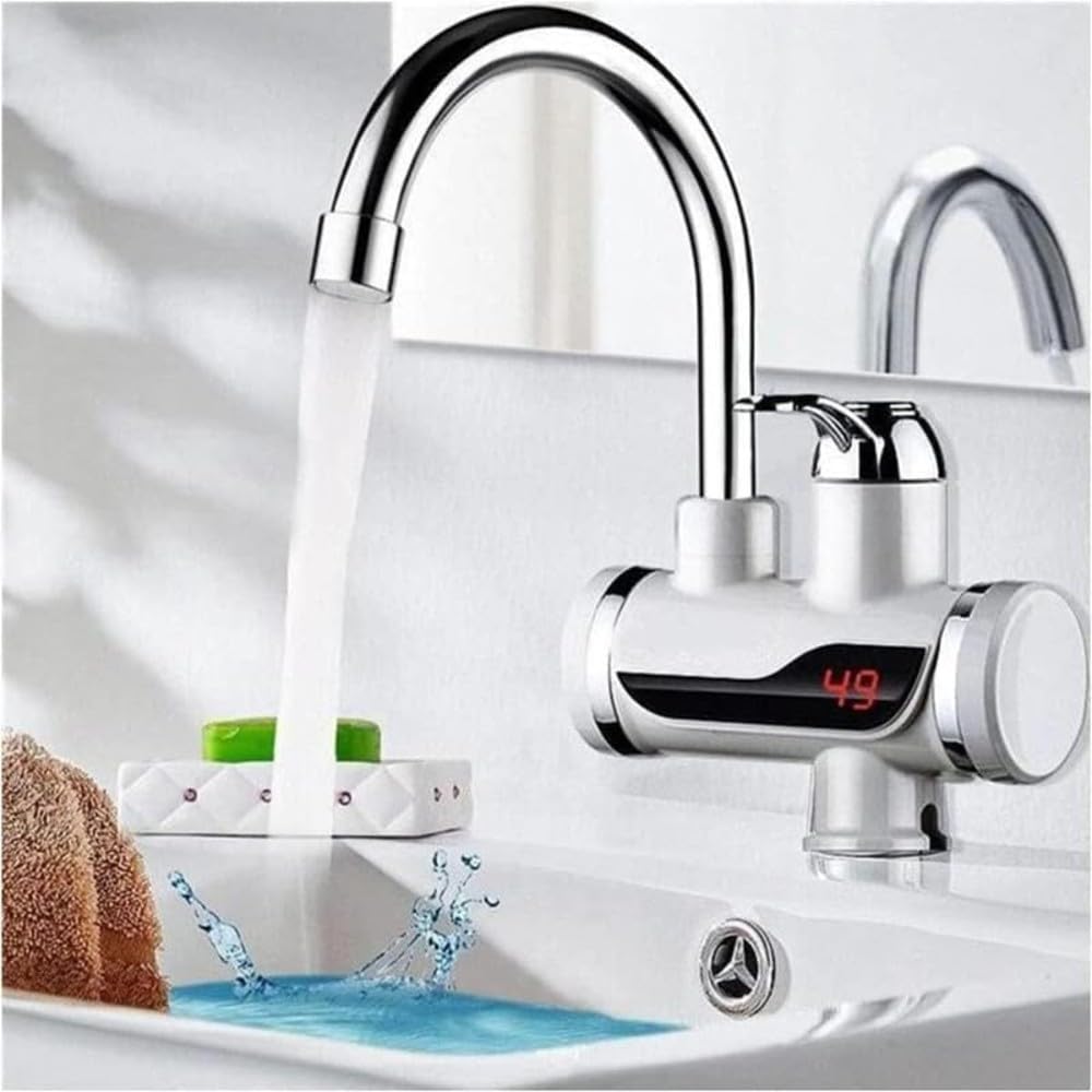 Smart Instant Electric Water Heater Faucet Compact Tankless Hot Water System | Precise Temperature Control | Modern Design for Kitchen & Bathroom