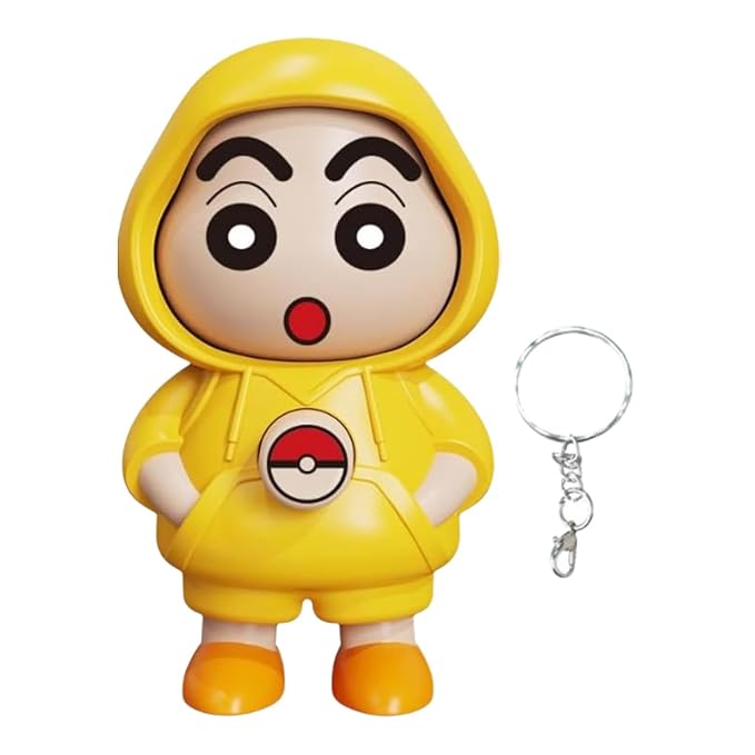 Shinchan Face Changing Keychain with 3 Expressions 3D Cartoon, 2PCS
