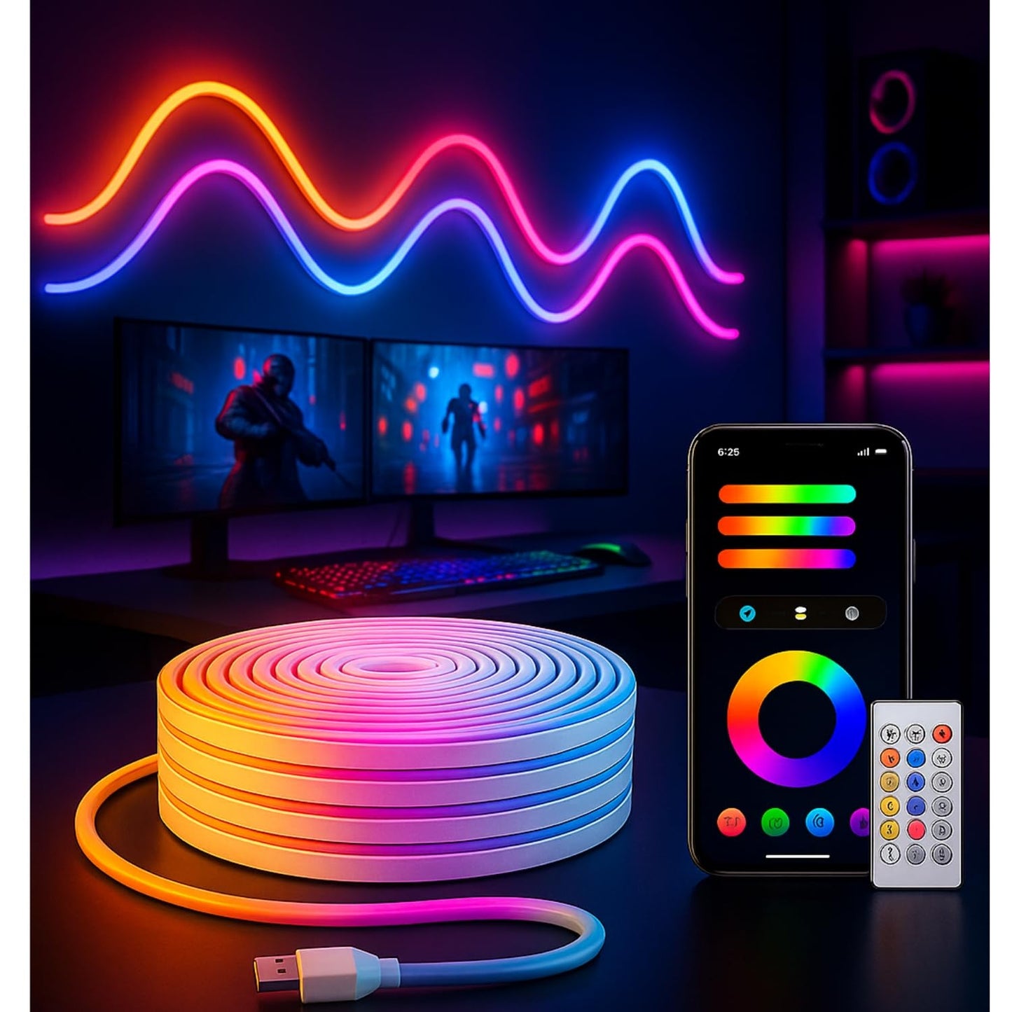Smart RGB Neon LED Strip Lights
