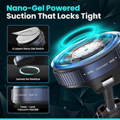 360° Magnetic Car Dashboard Phone Holder | Ultra Strong Vacuum Suction