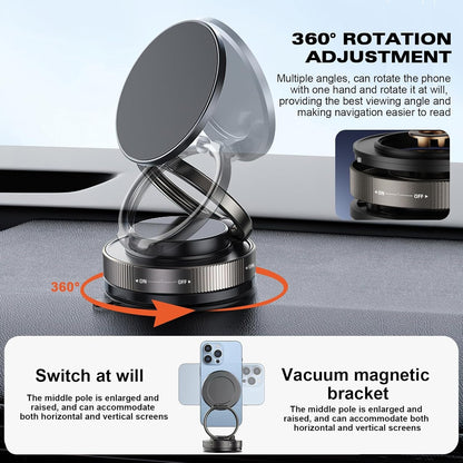 360° Magnetic Car Dashboard Phone Holder | Ultra Strong Vacuum Suction