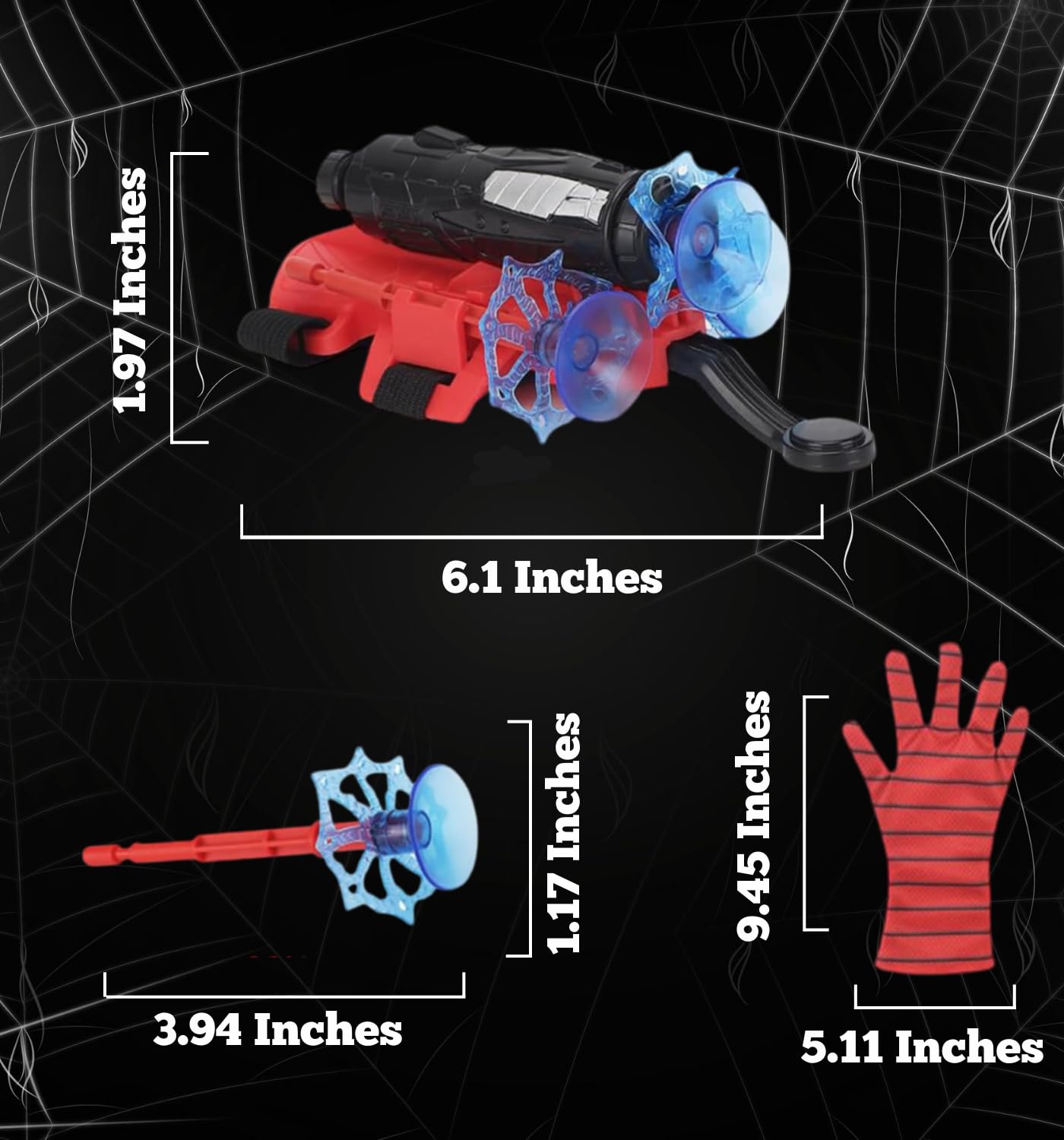 Spider Web Launcher Wrist Toy for Kids – Hero Shooter Set | Safe Sticky Wall Soft Bomb | Perfect for Cosplay & Fun Play