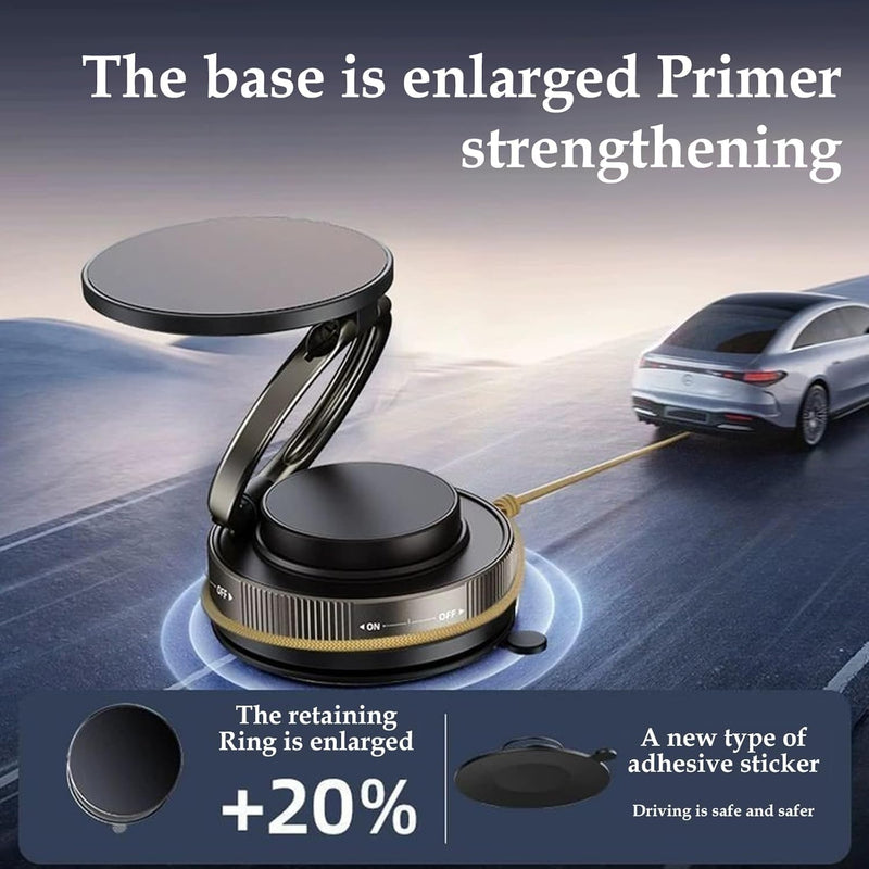 360° Magnetic Car Dashboard Phone Holder | Ultra Strong Vacuum Suction