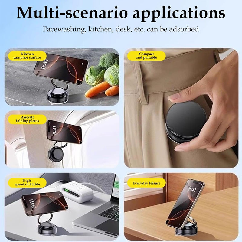 360° Magnetic Car Dashboard Phone Holder | Ultra Strong Vacuum Suction