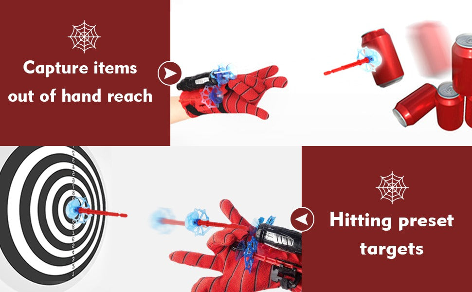 Spider Web Launcher Wrist Toy for Kids – Hero Shooter Set | Safe Sticky Wall Soft Bomb | Perfect for Cosplay & Fun Play