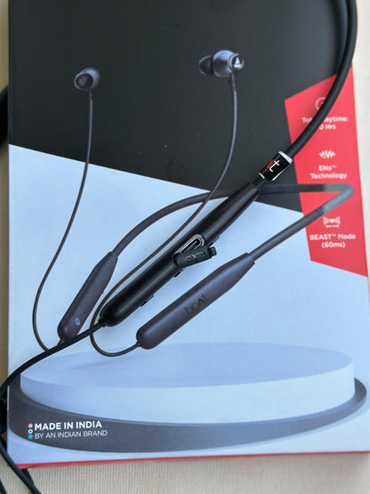 Boat Rockerz 111, Bluetooth Neckband, 40H Battery, Fast Charge, IPX5, Stream