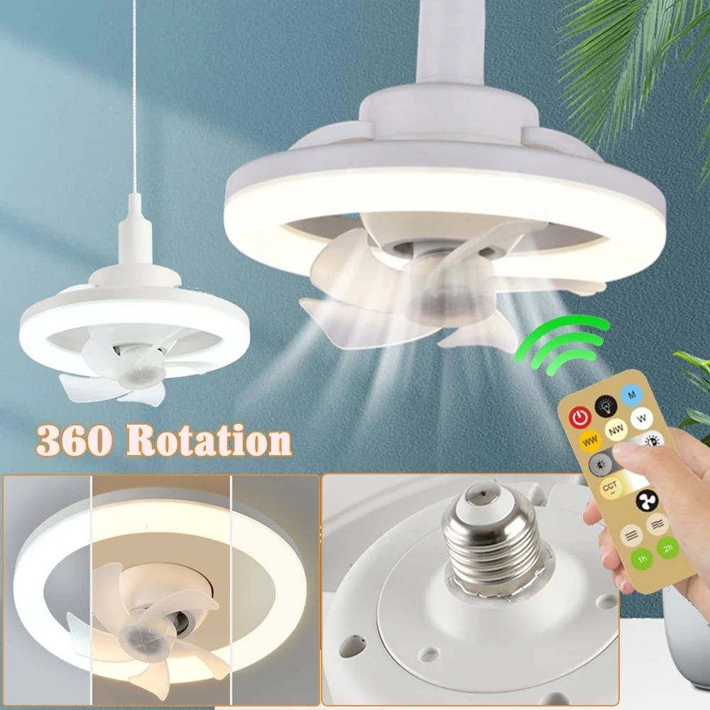 360° Smart Ceiling Fan Light with Remote
