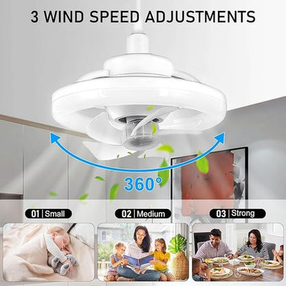 360° Smart Ceiling Fan Light with Remote