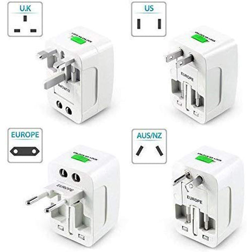 Worldwide All-in-One International Plug Adapter for 150+ Countries, Fast Charging Travel Charger